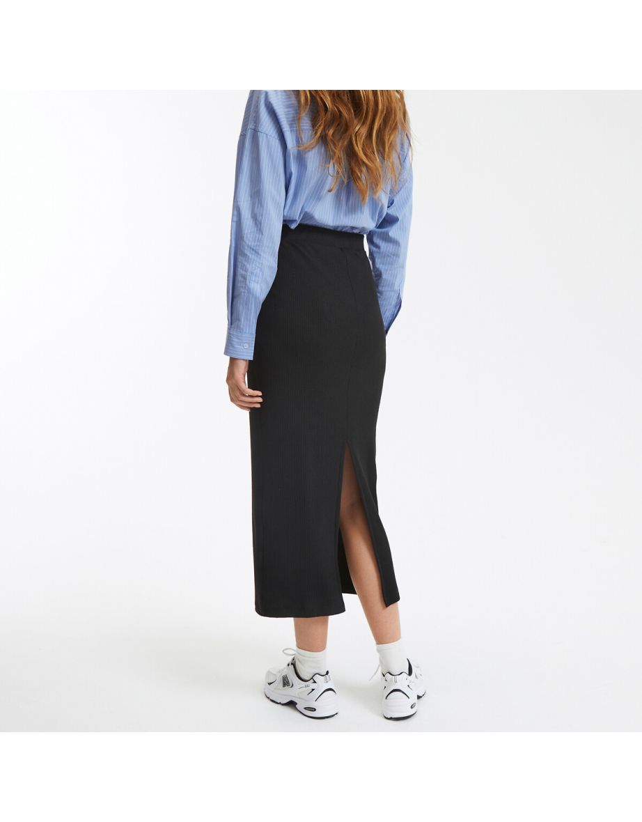 Ribbed Jersey Tube Skirt - 4