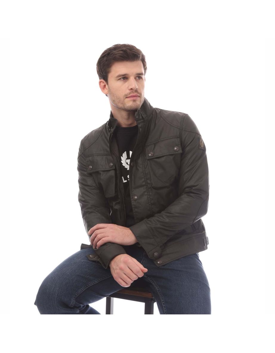 Men's Belstaff Waxed Cotton Racemaster Jacket in Brown - 3