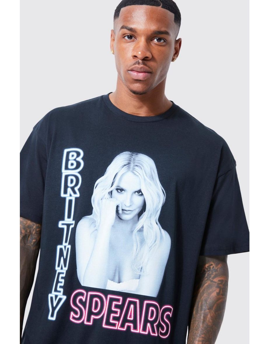 Oversized Britney Spears License T-shirt - black - 2