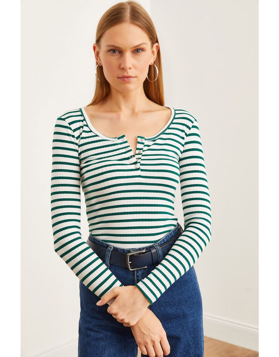 Women's Thick Ribbed Emerald Green Plaid Camisole top
