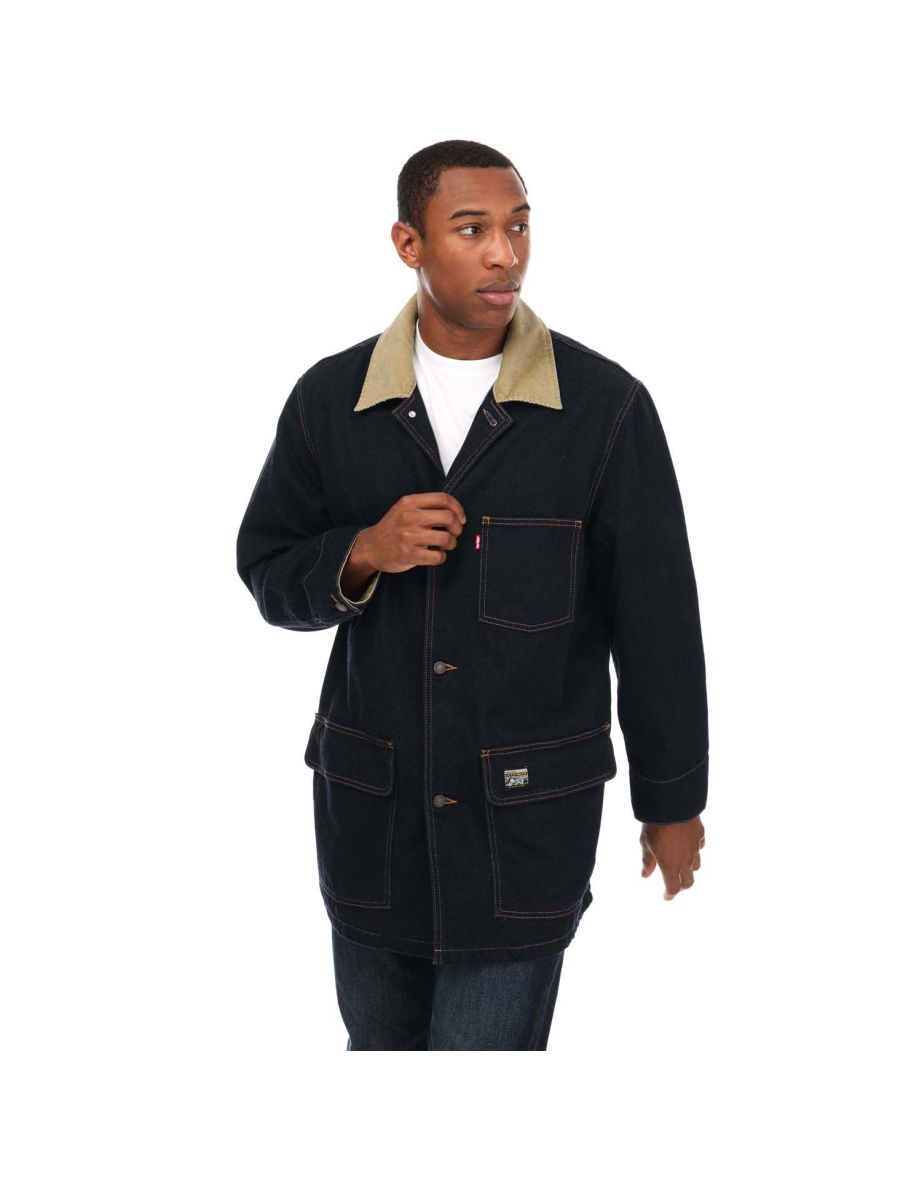 Shop Men s Levis Cypress Chore Coat in Blue Online in Qatar VogaCloset