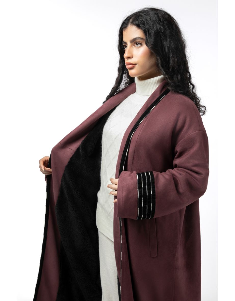 Winter Women Farwa With Fur Lining - 4