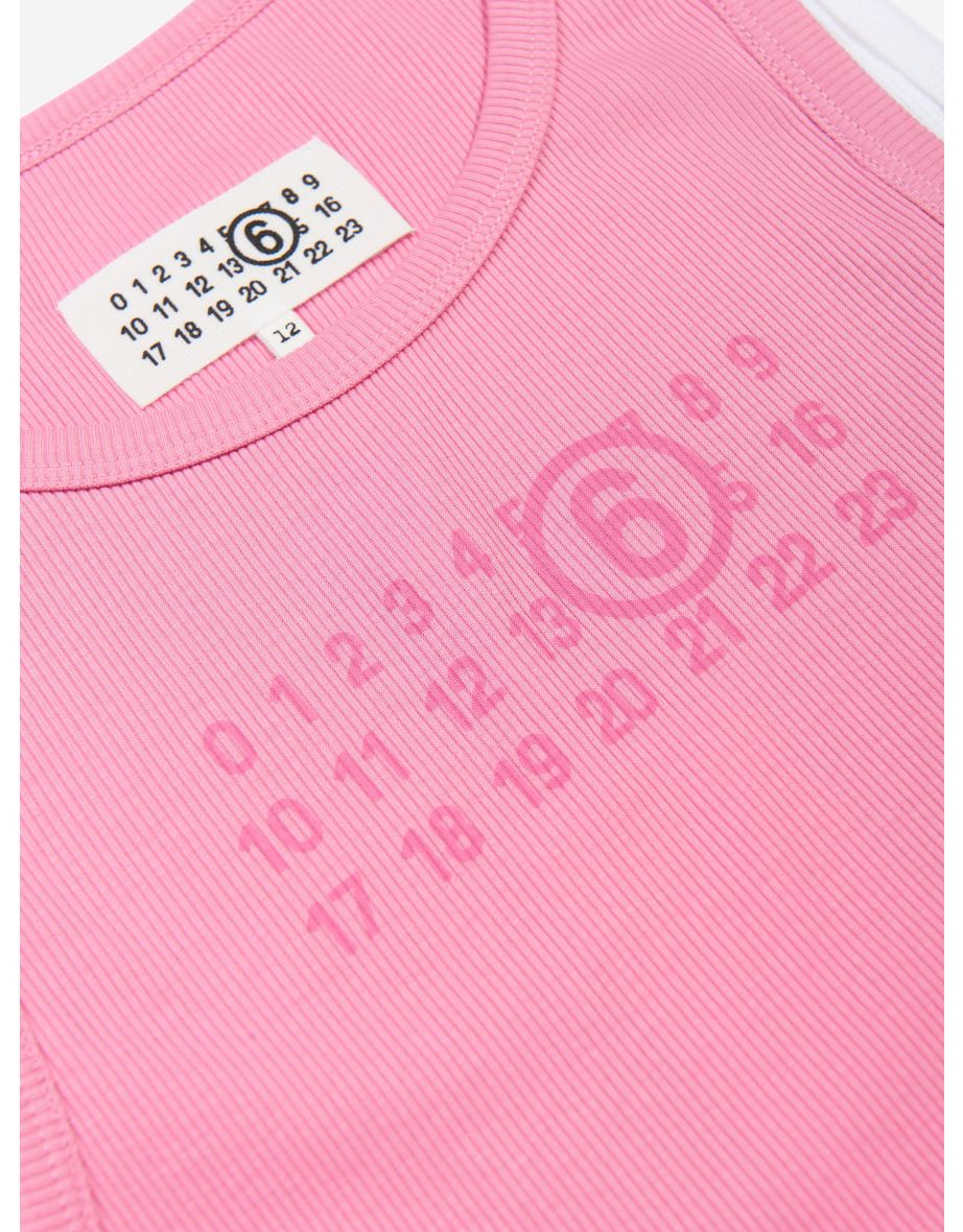 Kids Sleeveless Jersey Dress in Pink - 3