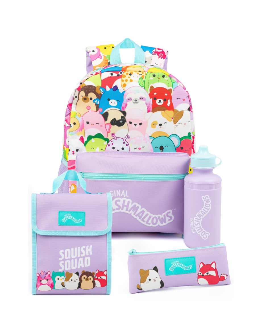 Squishmallows Logo Backpack Set - Purple