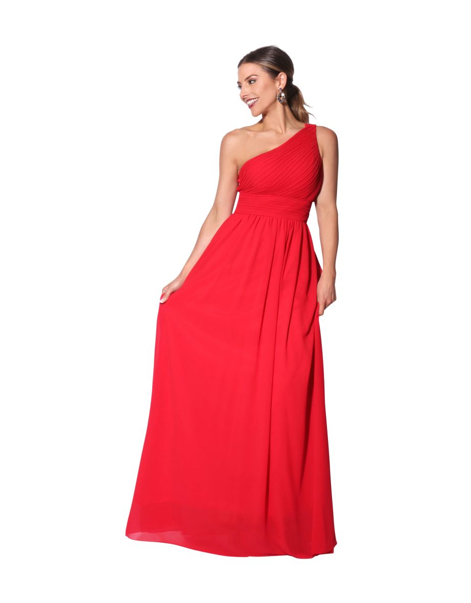 One Shoulder Evening Maxi Dress