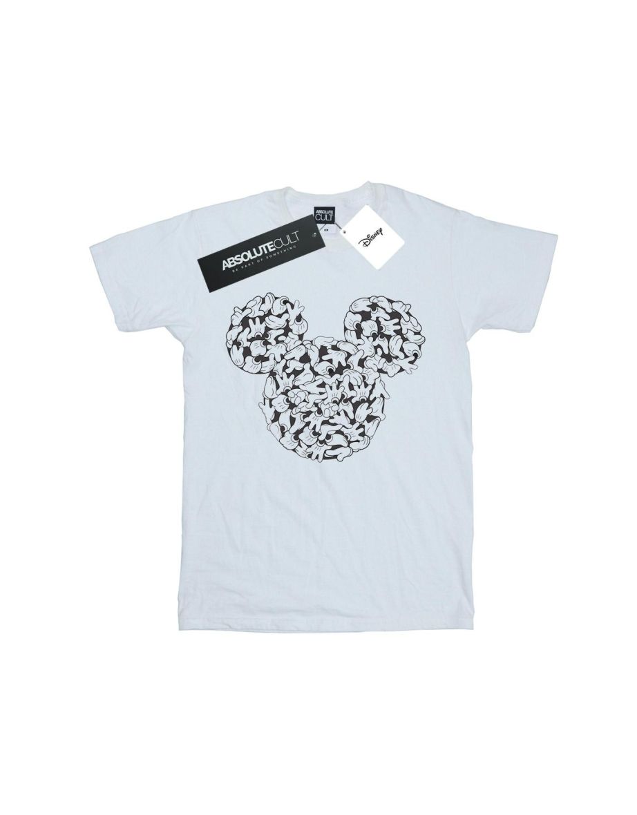 Disney Boys Mickey Mouse Head Of Hands T-Shirt - White - 1