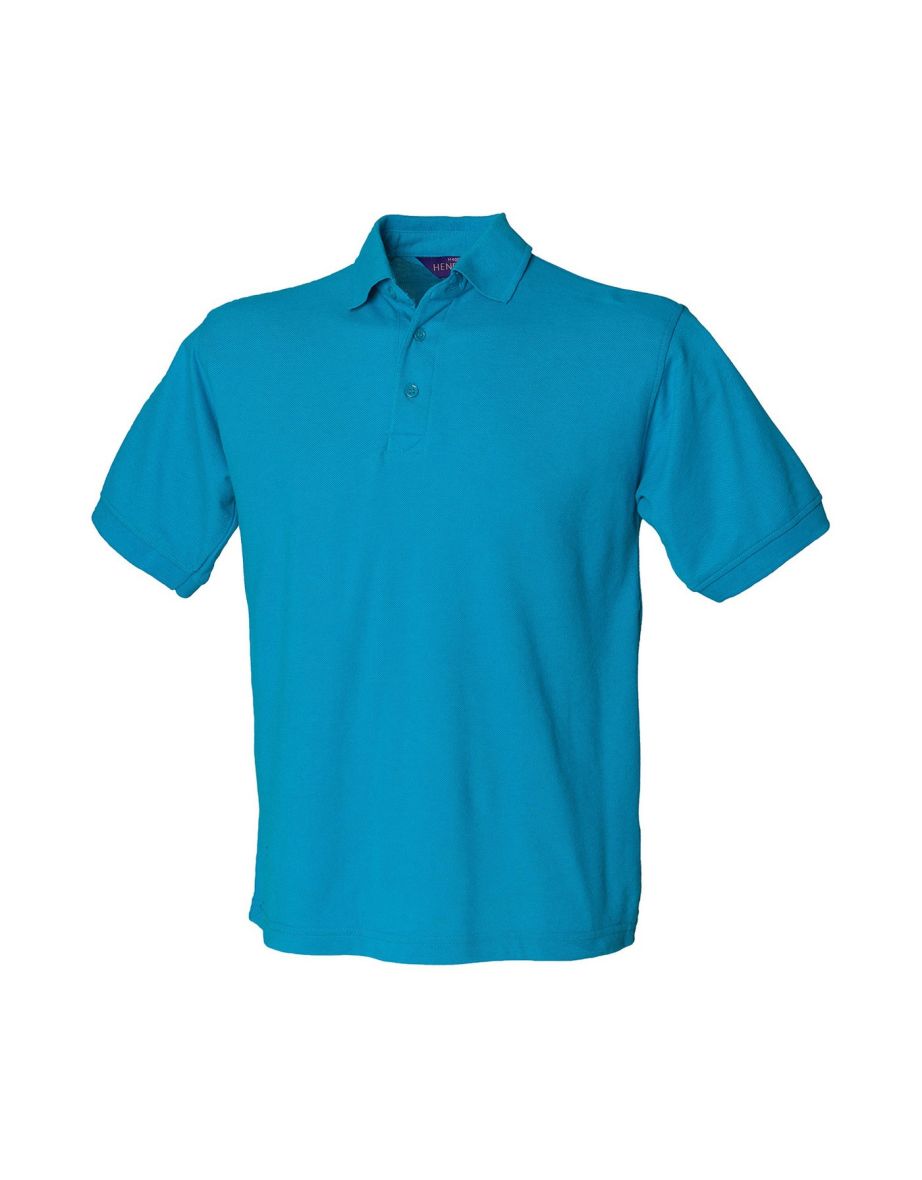 Henbury Mens Polycotton Heavy Polo Shirt - Turquoise