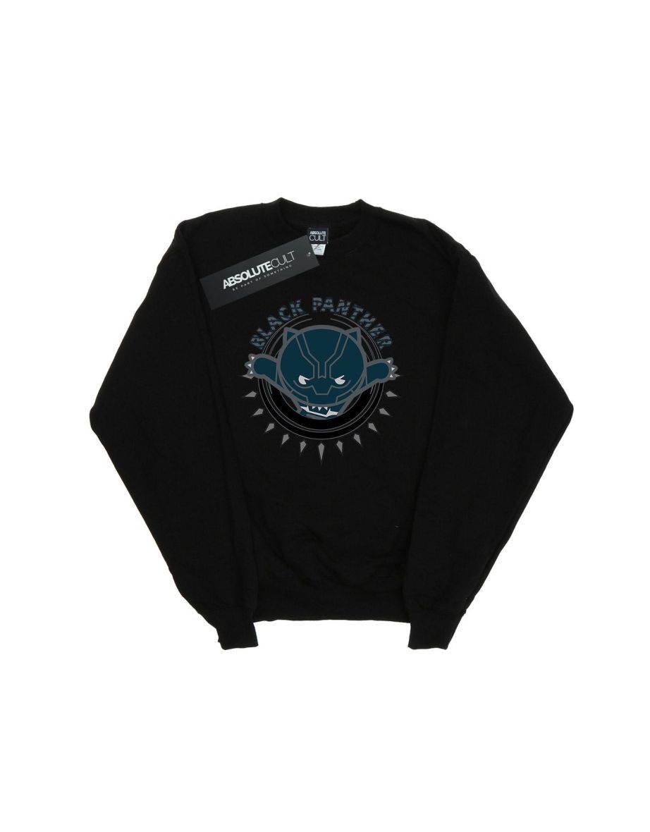 Marvel Girls Kawaii Black Panther Pounce Sweatshirt - Black