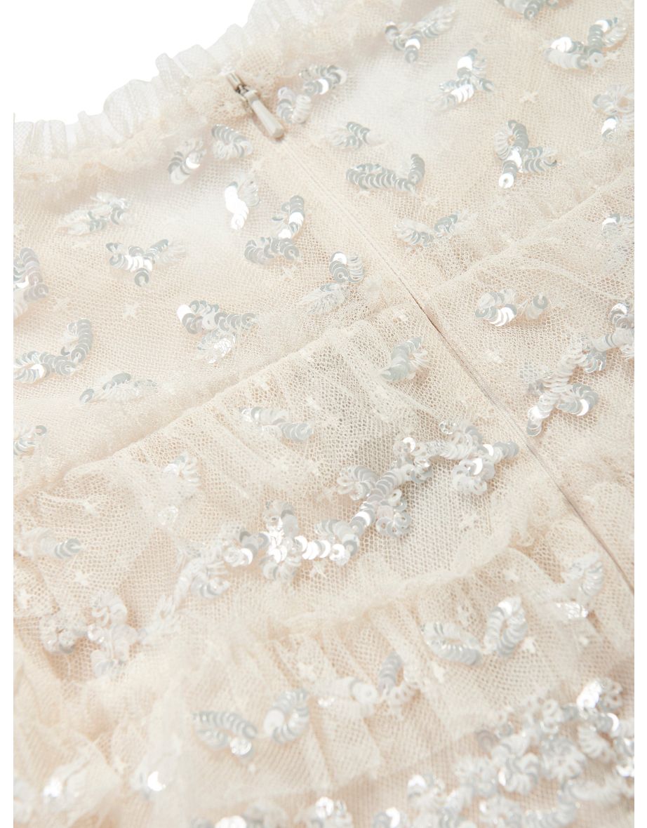 Needle & Thread Girls Emily Lace Dress in Ivory - 4