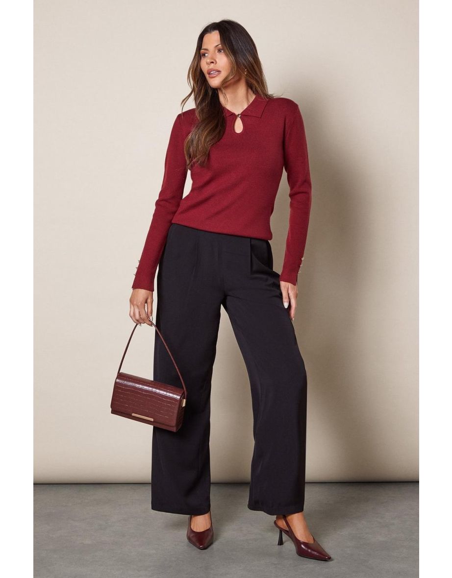 Pull on Wide Leg Trousers