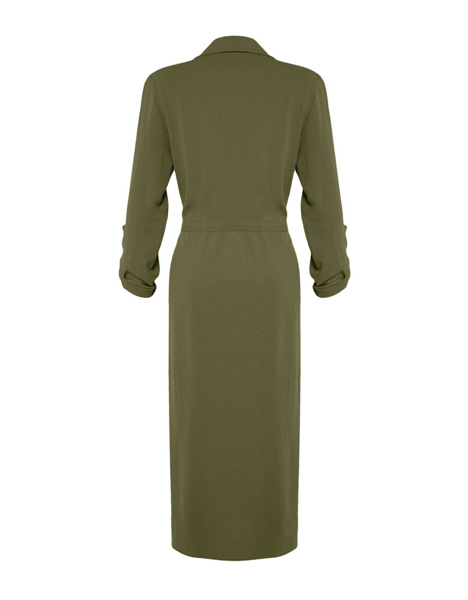 Cap & Abaya - Khaki - Basic - 7