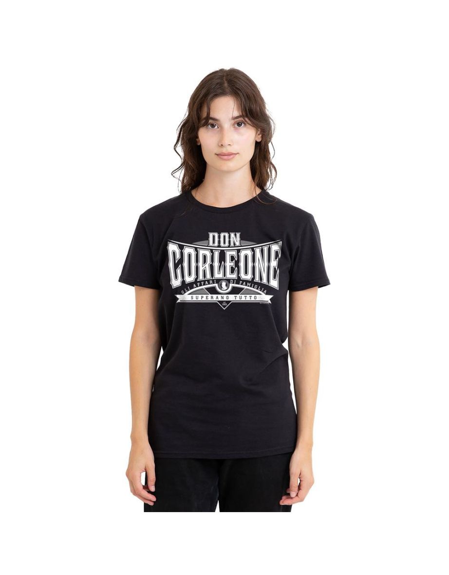 The Godfather Unisex Adult Don Vito Corleone Text T-Shirt - Black