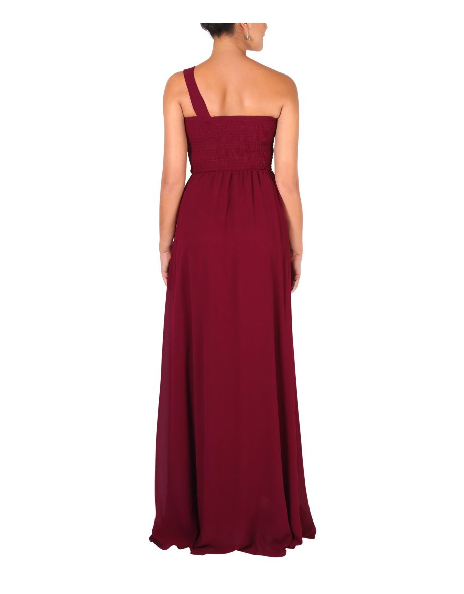 One Shoulder Evening Maxi Dress - 2