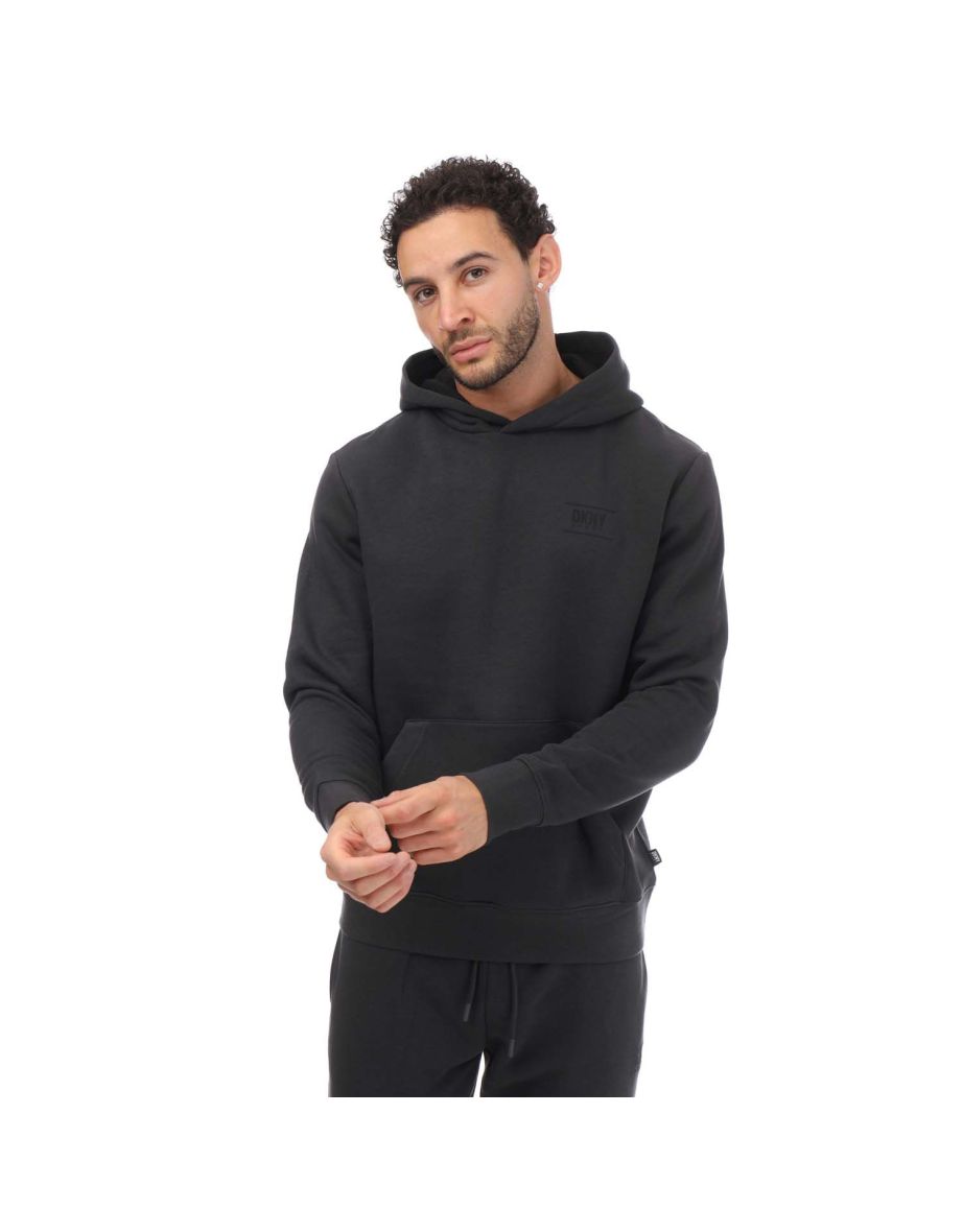 Men's DKNY Printed Logo Blackwater Hoodie in Grey