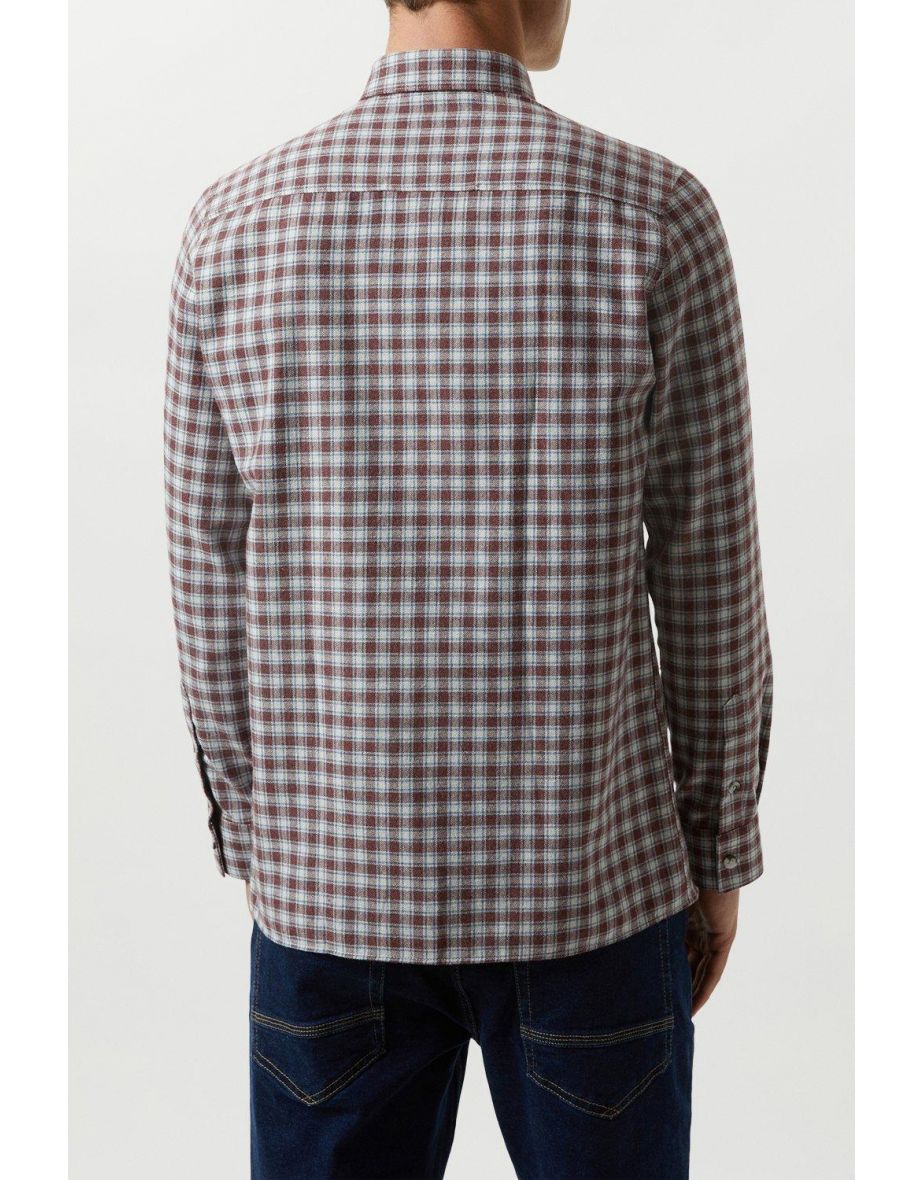 Red Small Check Pocket Shirt - 2