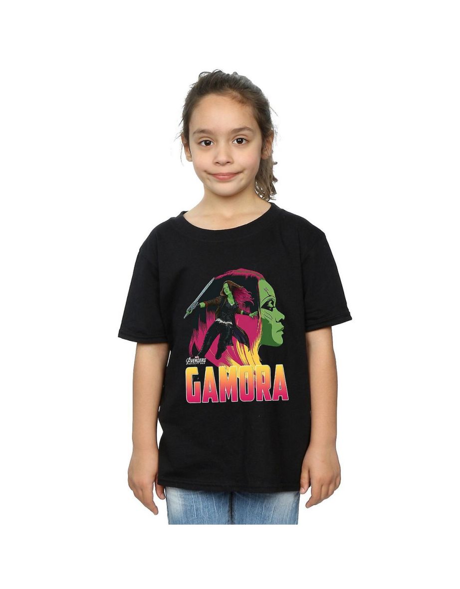 Avengers Infinity War Girls Gamora Cotton T-Shirt - Black