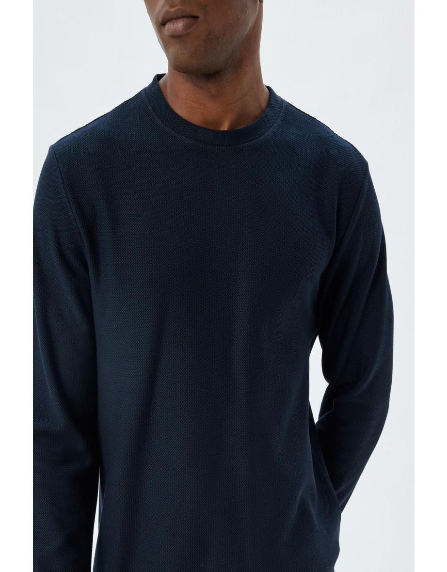 Navy Blue Men's Adult T-Shirt - 4
