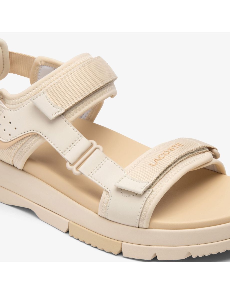 Men's Lacoste Suruga Premium Sandals in White - 5