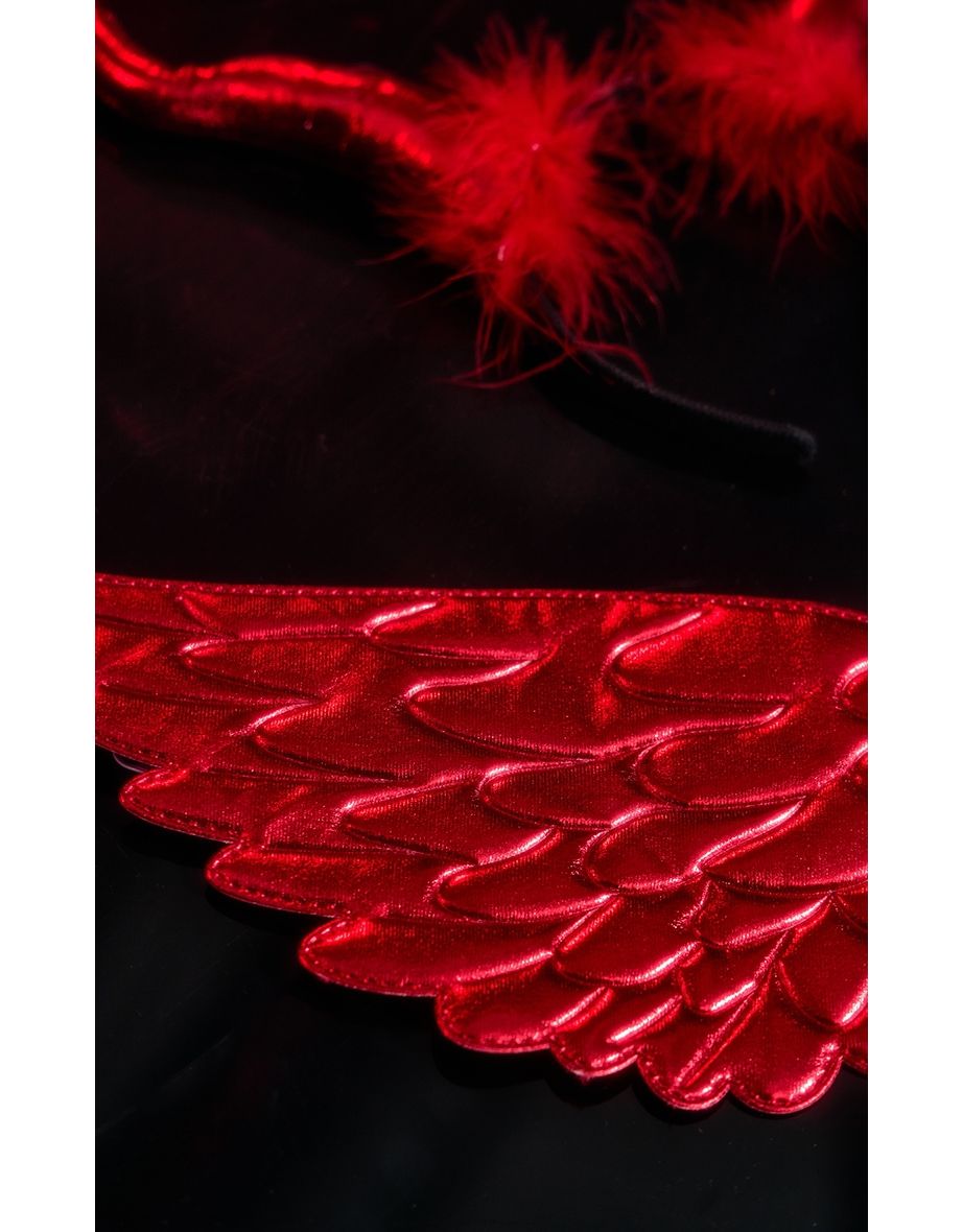 Red Devil Horns And Wing Accessories Set - 2