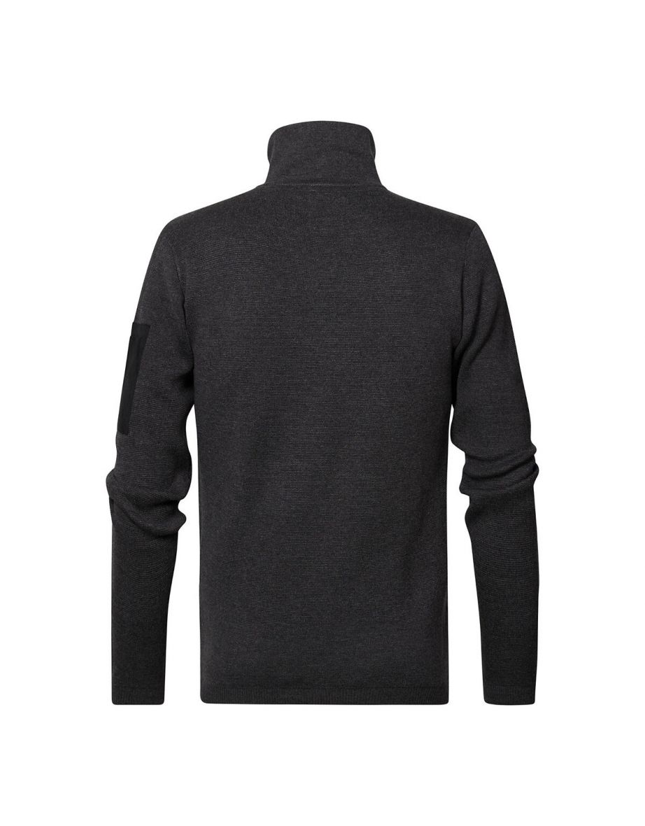 KWC254 Cotton Mix Cardigan with Zip Fastening and High Neck - 1