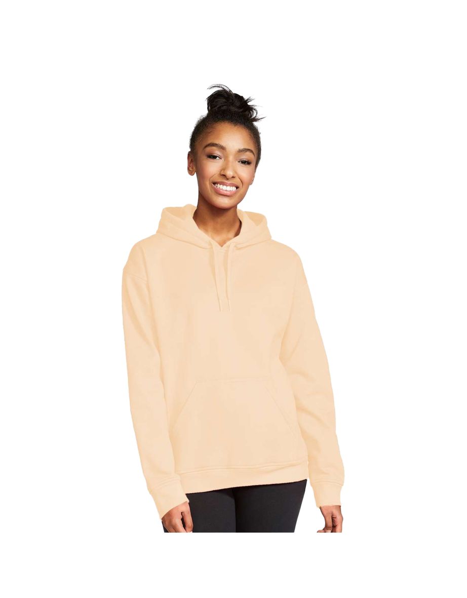 Gildan Unisex Adult Softstyle Fleece Midweight Hoodie - Yellow Haze - 3