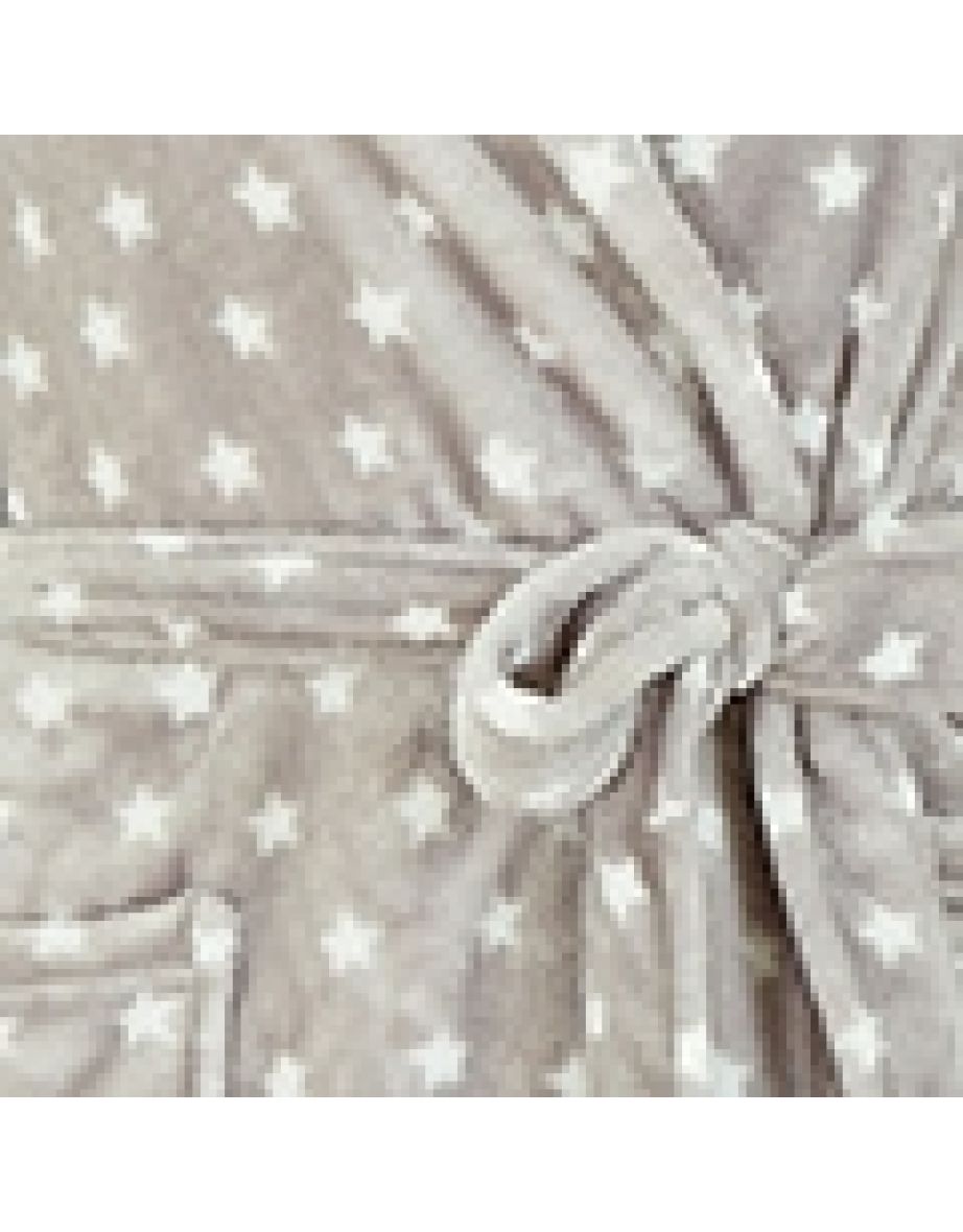Yumi Grey Star Print Fleece Dressing Gown - 4