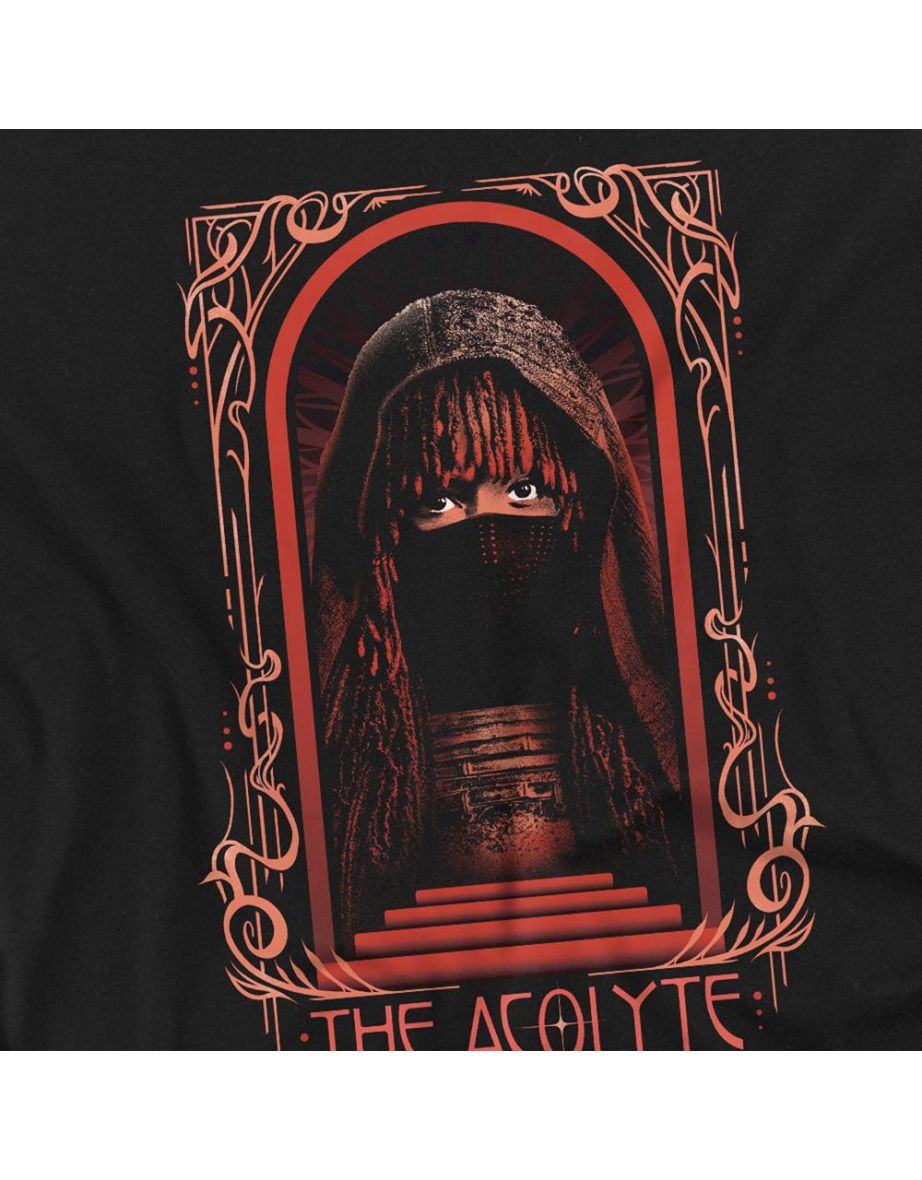Star Wars: The Acolyte  Adult Art Deco Masked T-Shirt - Black - 2