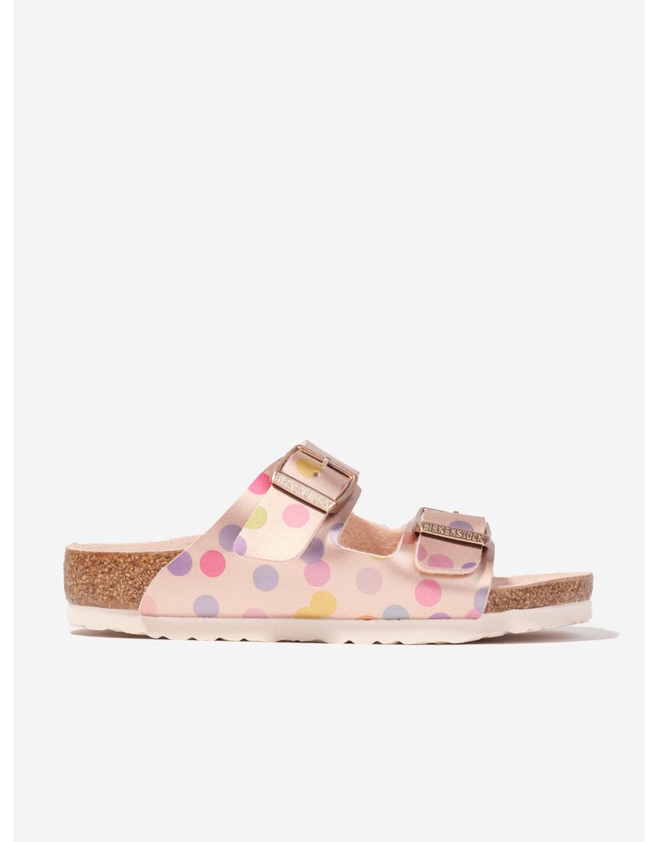 Girls Arizona Metallic Dots Sandals in Copper