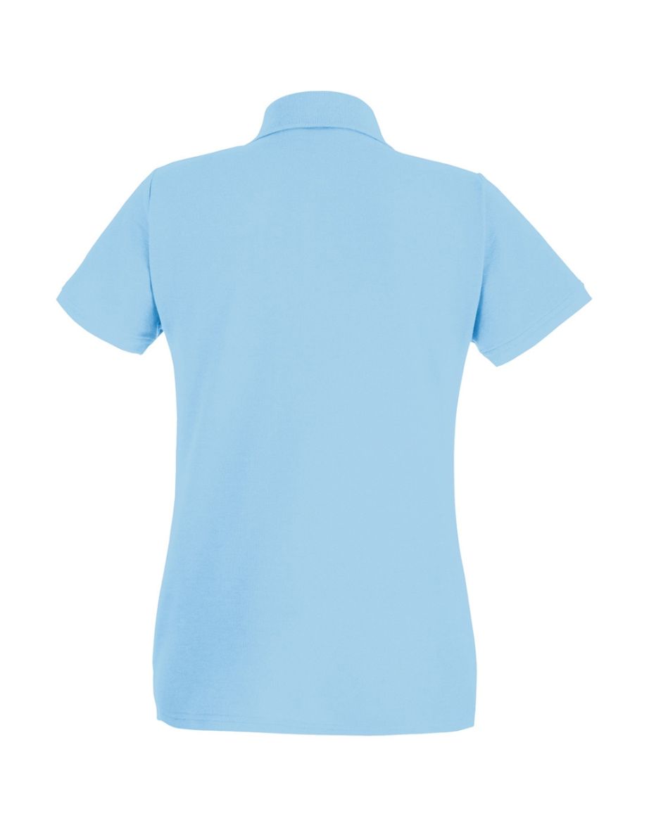 Womens/Ladies Fitted Short Sleeve Casual Polo Shirt - Light Blue - 1