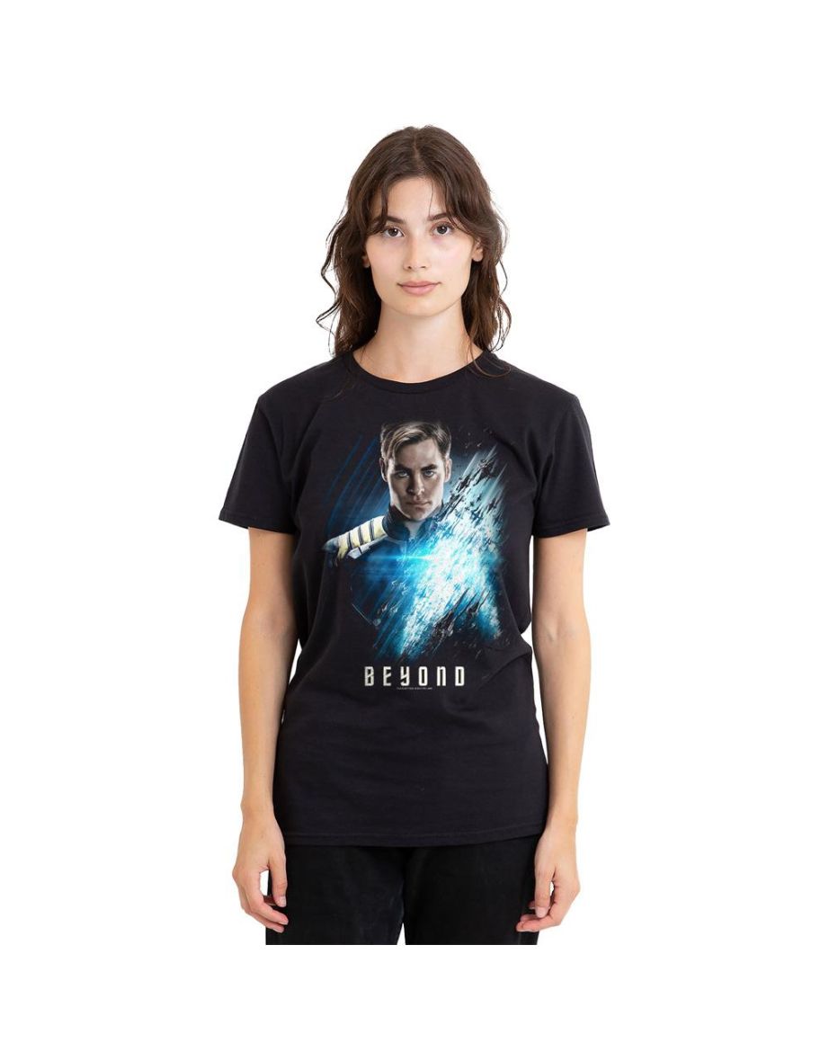 Star Trek Beyond Unisex Adult Captain Kirk Poster T-Shirt - Black