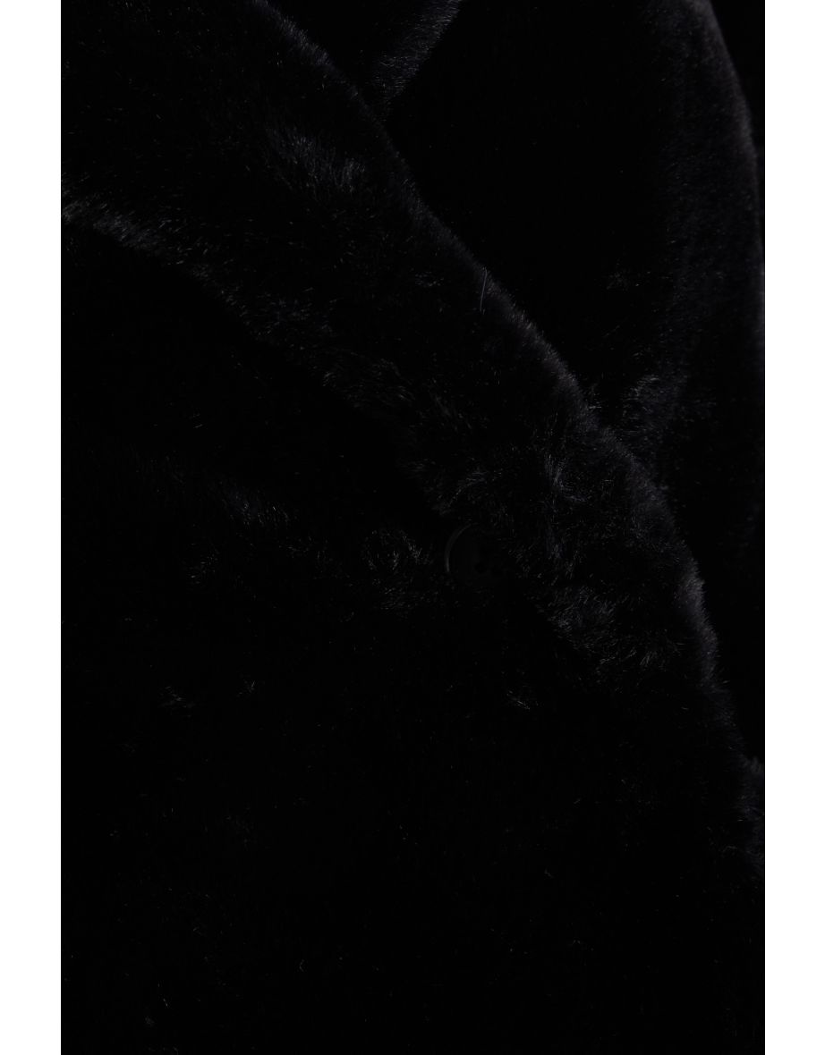 Curve Black Faux Fur Jacket - 5