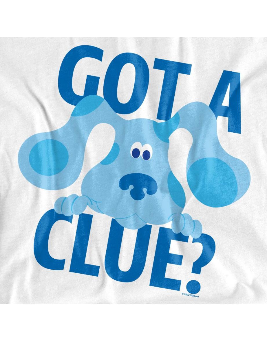 Blue´s Clues Unisex Adult Get A Clue T-Shirt - White - 3