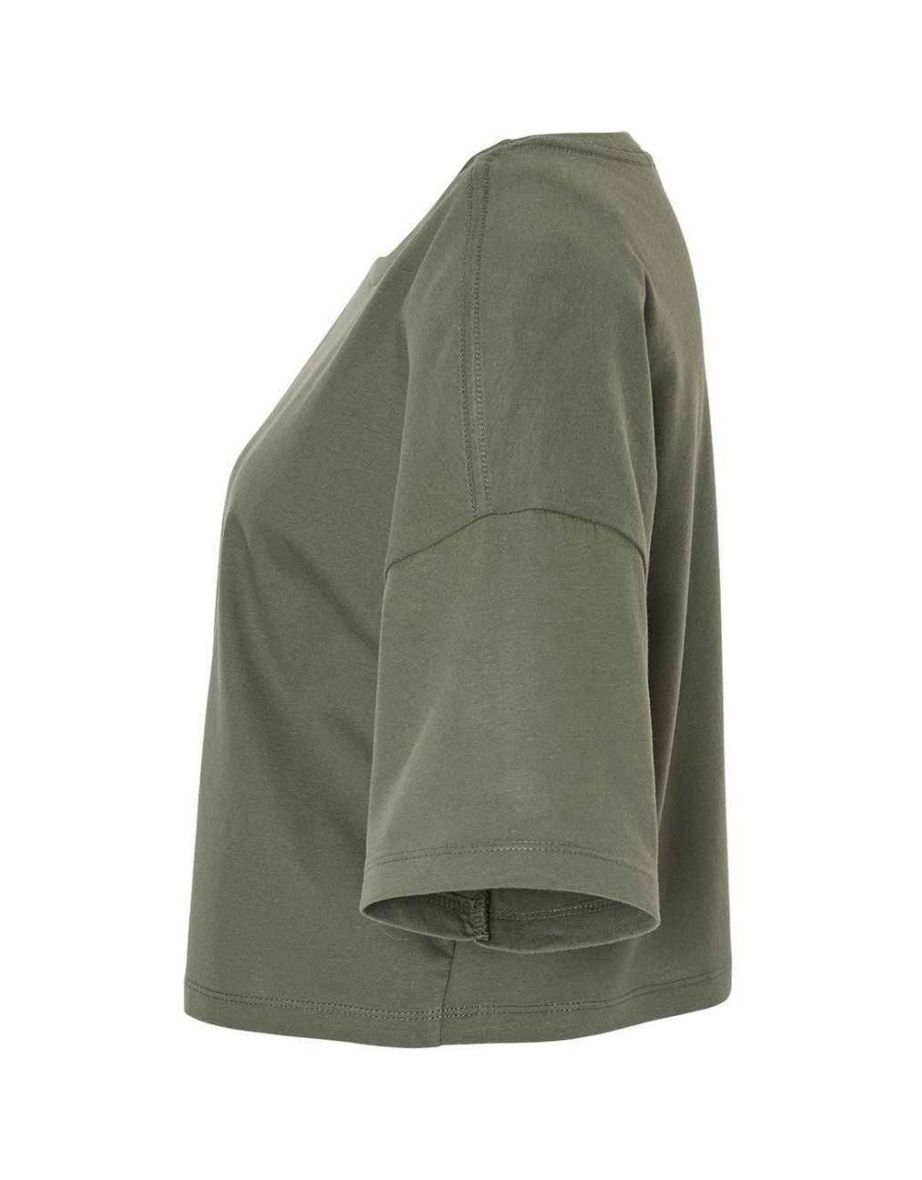 Bella + Canvas Womens/Ladies Jersey Cropped Crop T-Shirt - Military Green - 1