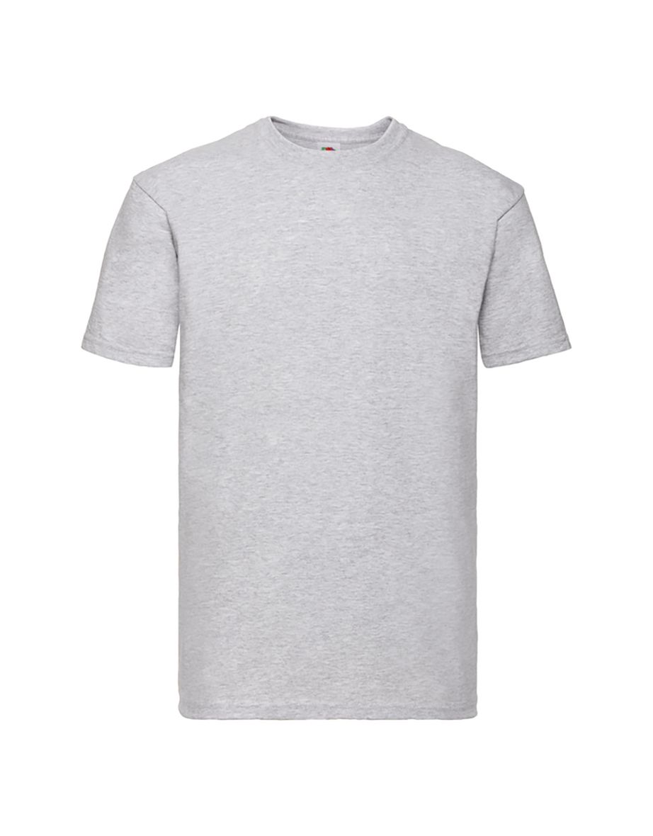 Fruit Of The Loom Mens Super Premium Short Sleeve Crew Neck T-Shirt - Heather Grey