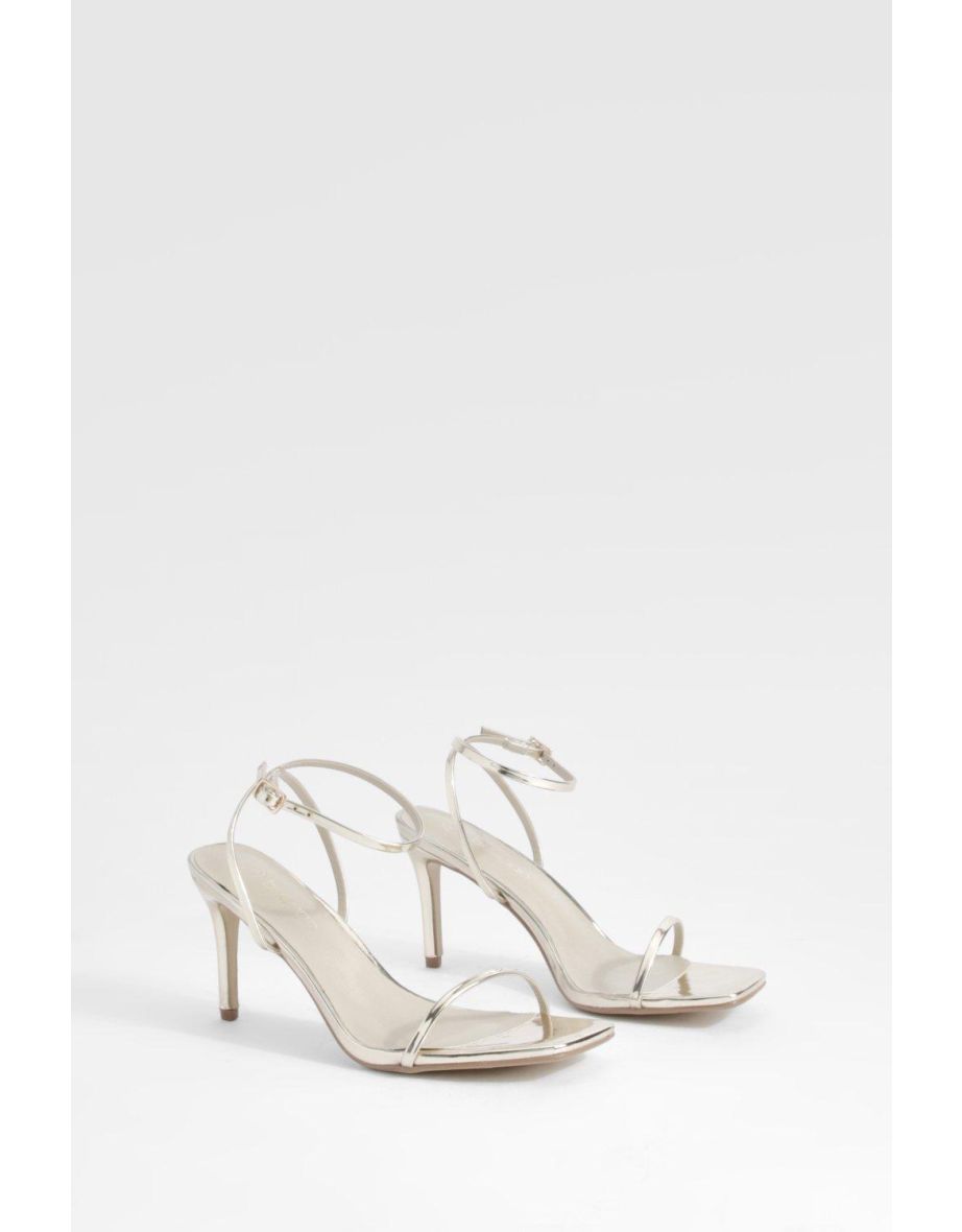 Metallic barely there on sale heels