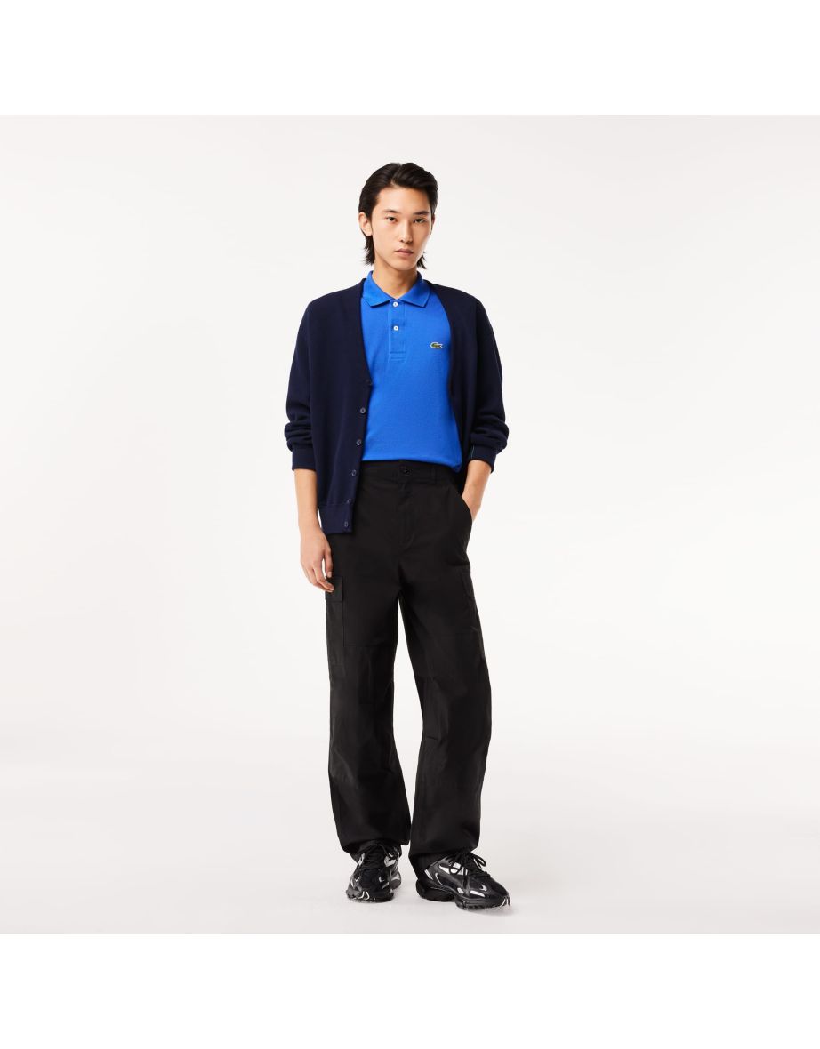Men's Lacoste Petit Piqué Cotton Polo Shirt in Blue - 6