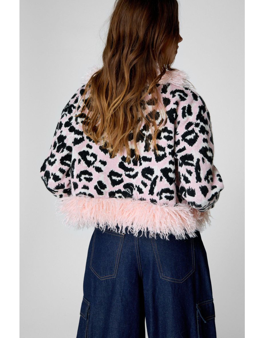 Leopard Mongolian Cardigan - 3
