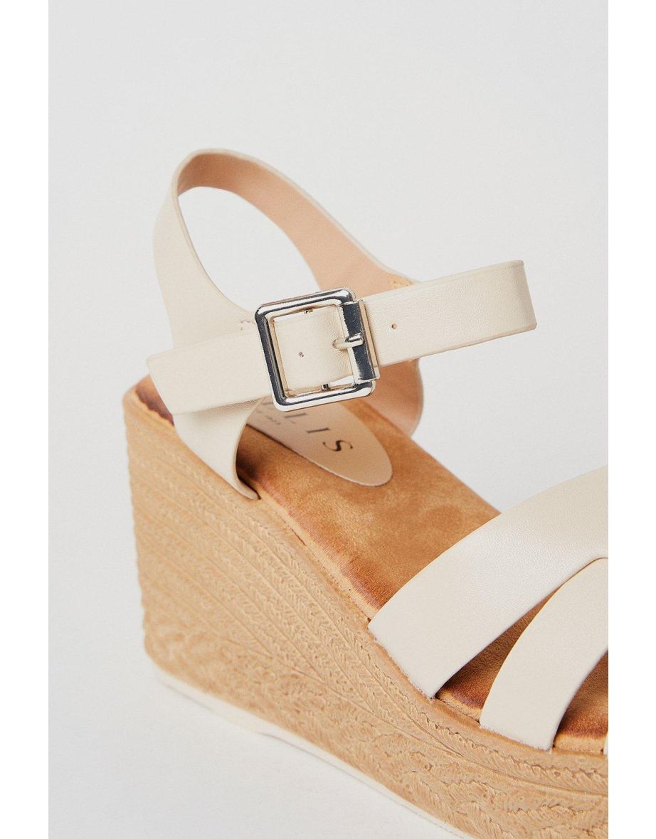 Dolce Comfort Multi Strappy Padded Wedge Sandals - 3