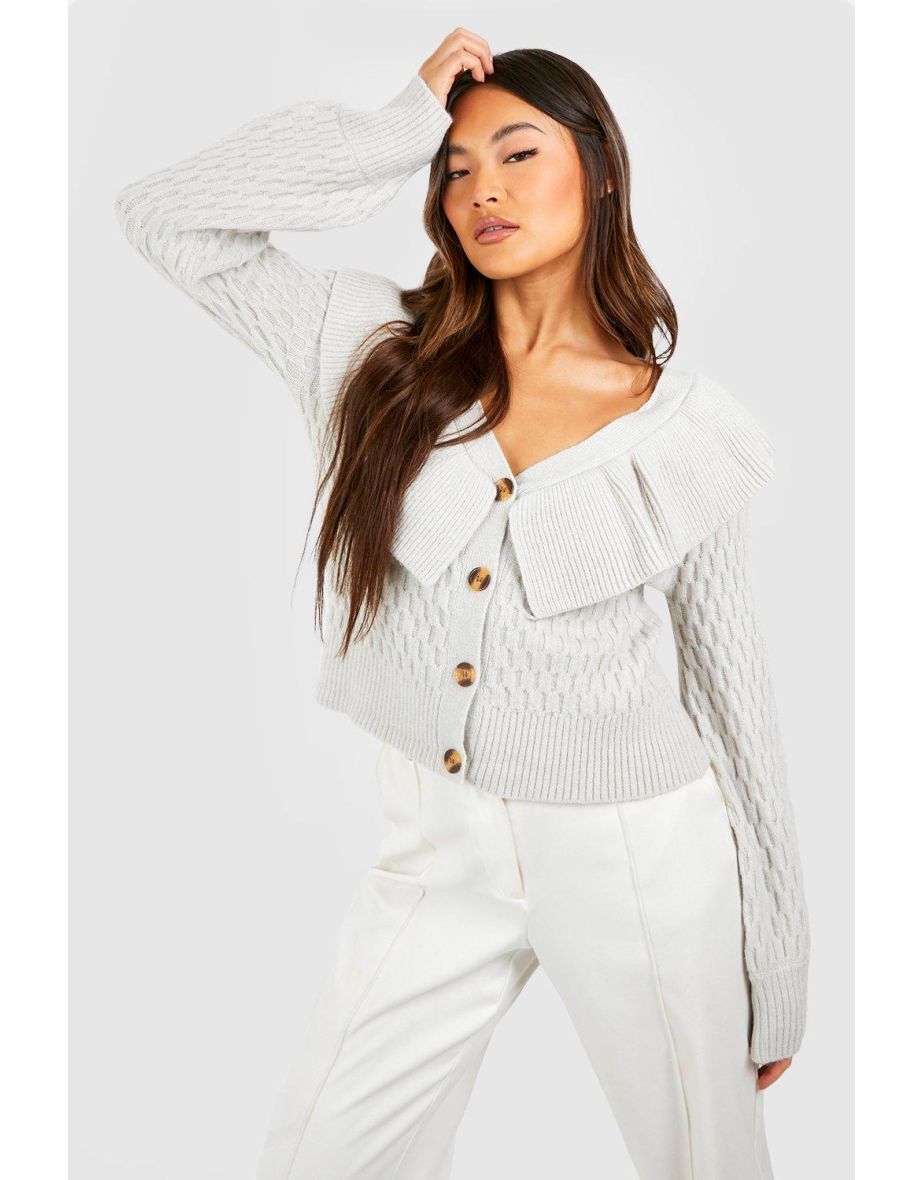 Boohoo cable hotsell knit cardigan