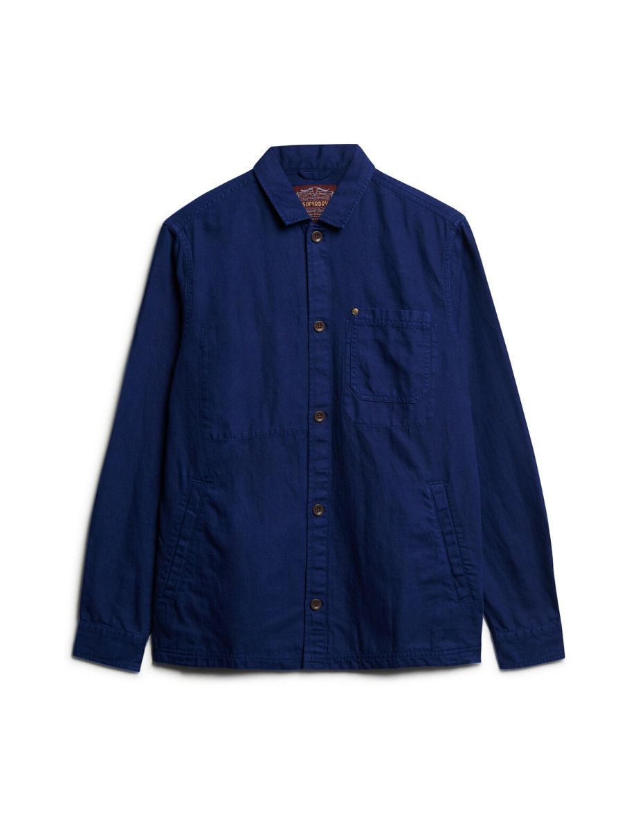 Superdry Blue Cotton/Linen Shacket - 3