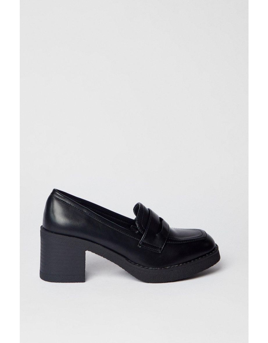 Butterfly Chunky Heeled Penny Loafer