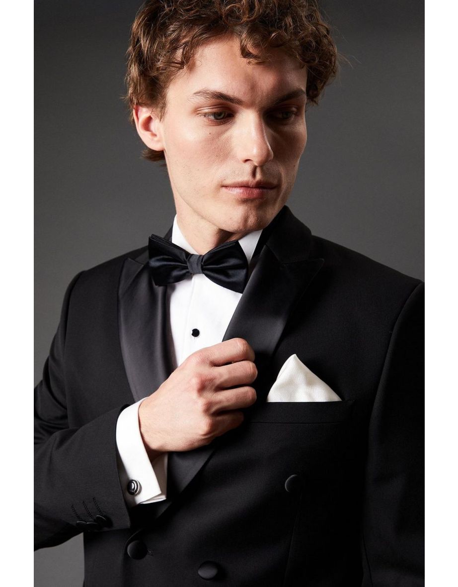 Bow Tie, Silk Pocket Square And Cufflink Set