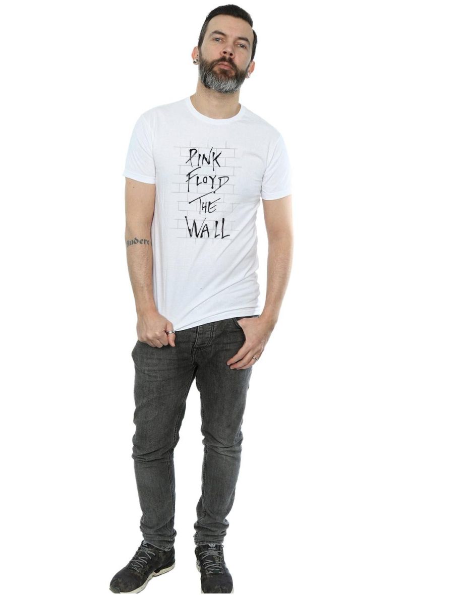Pink Floyd Mens The Wall Cotton T-Shirt - White - 3