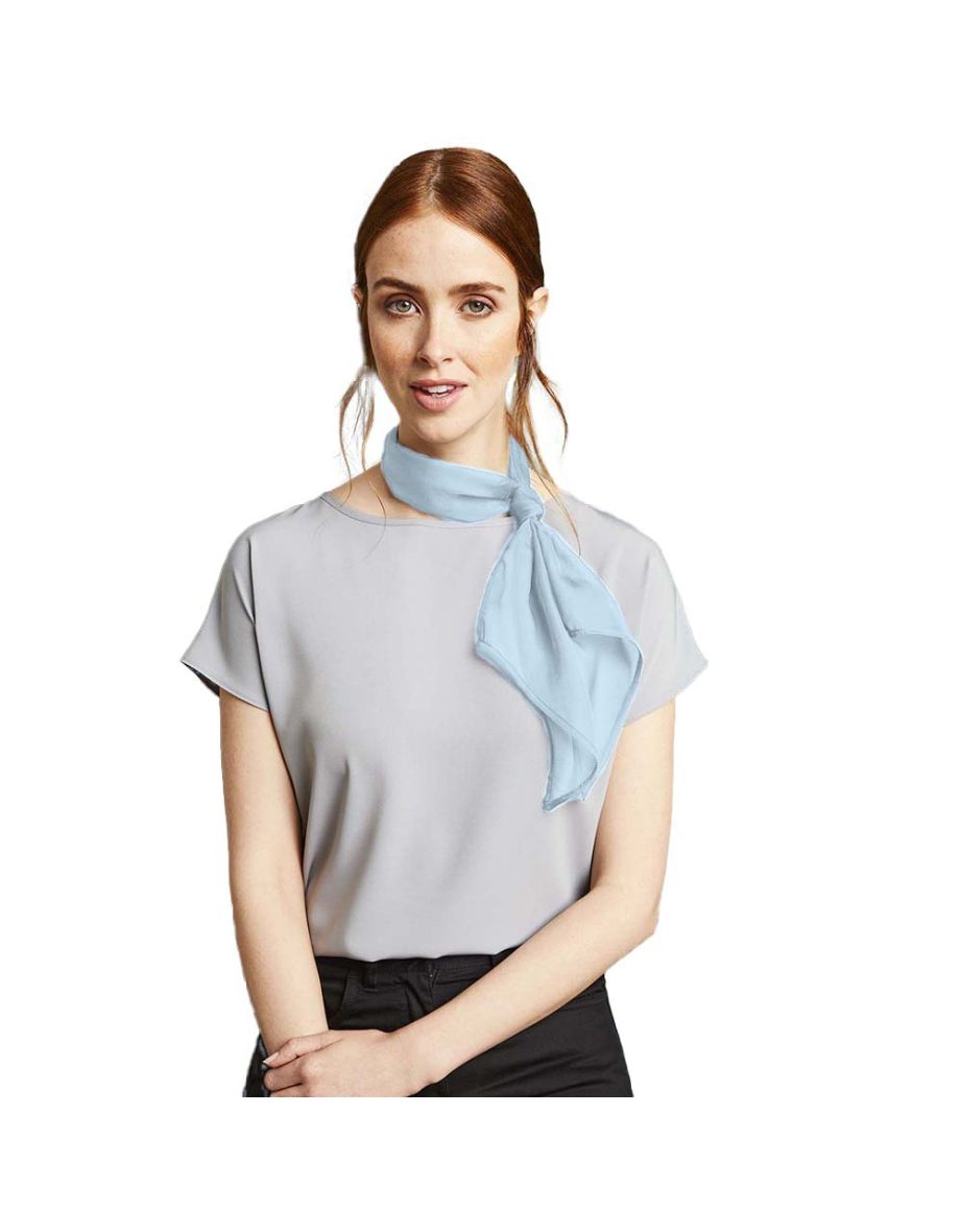 Premier Ladies/Womens Work Chiffon Formal Scarf - Light Blue - 1