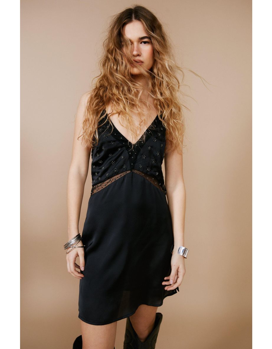 Beaded slip outlet dress