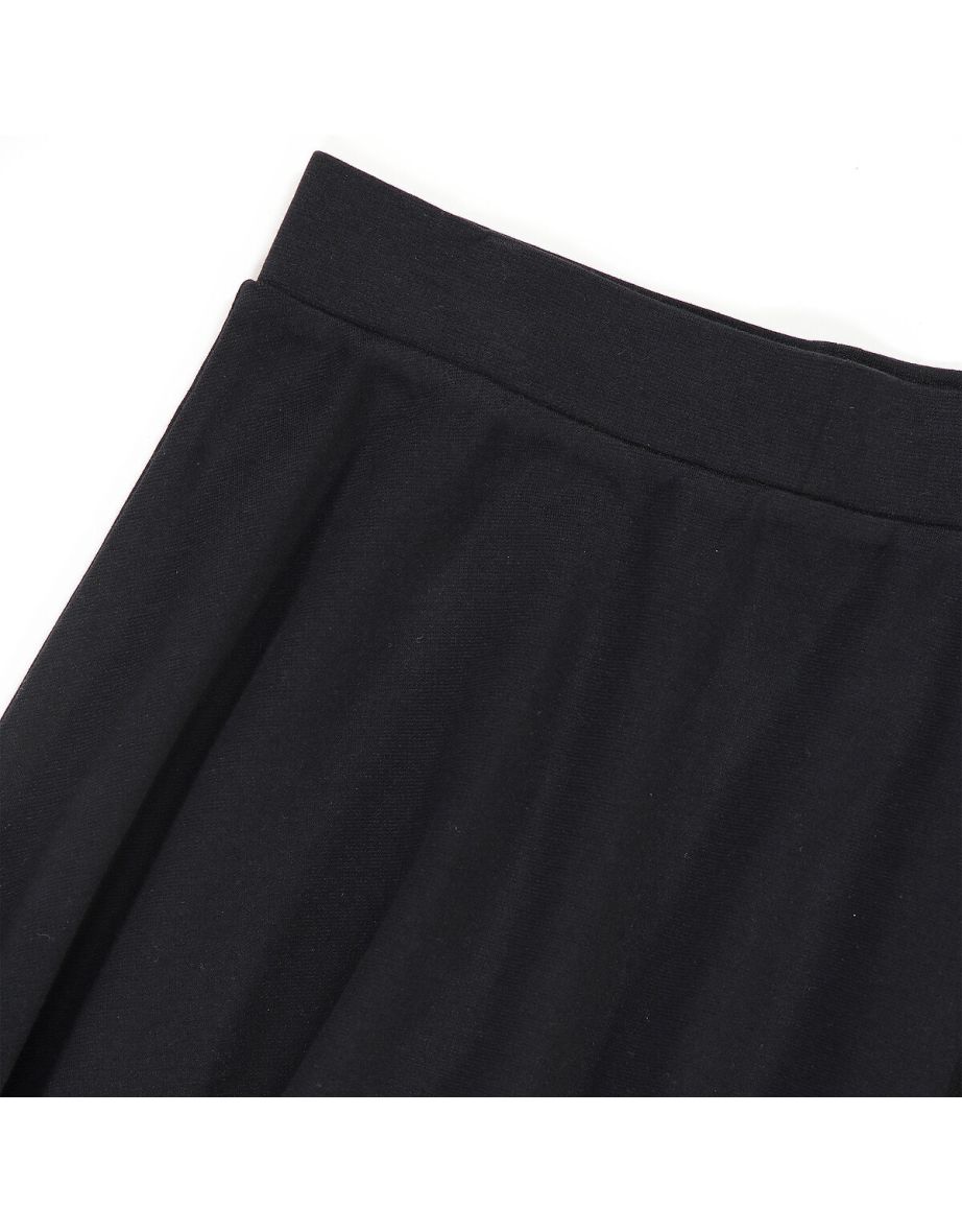 Draping Skater Skirt in Cotton Mix - 4