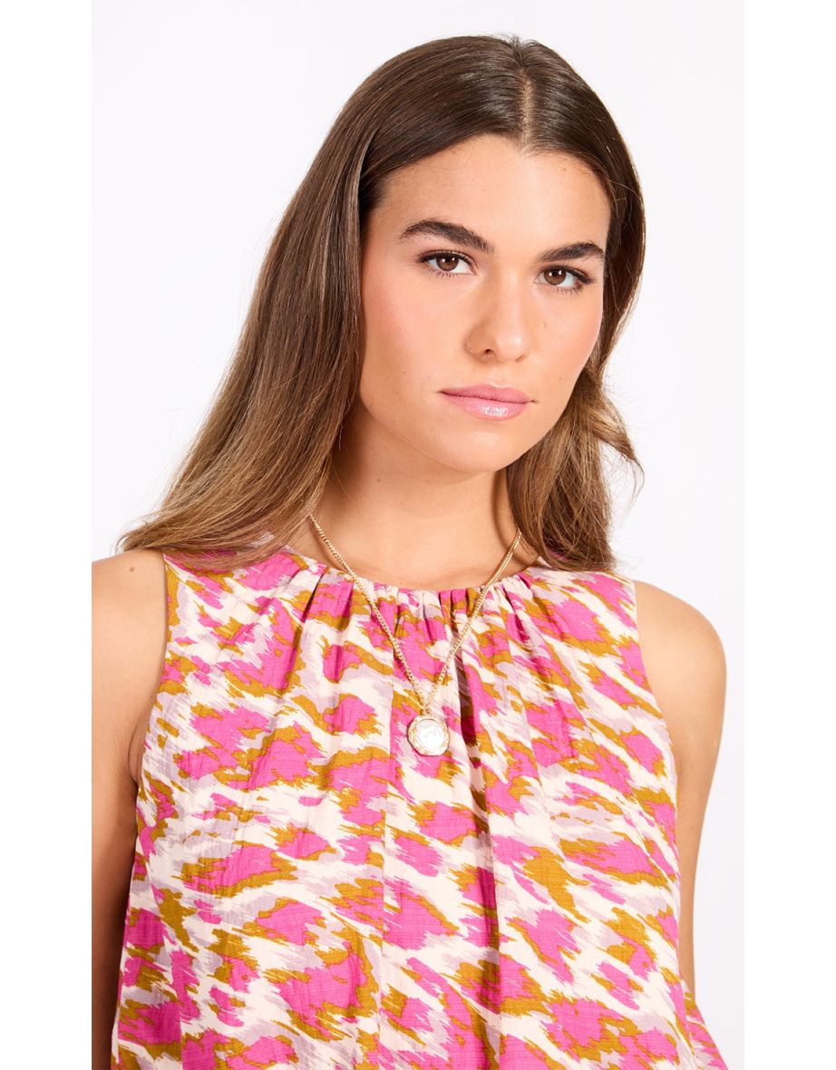 Multi Print High Neck Top - 3
