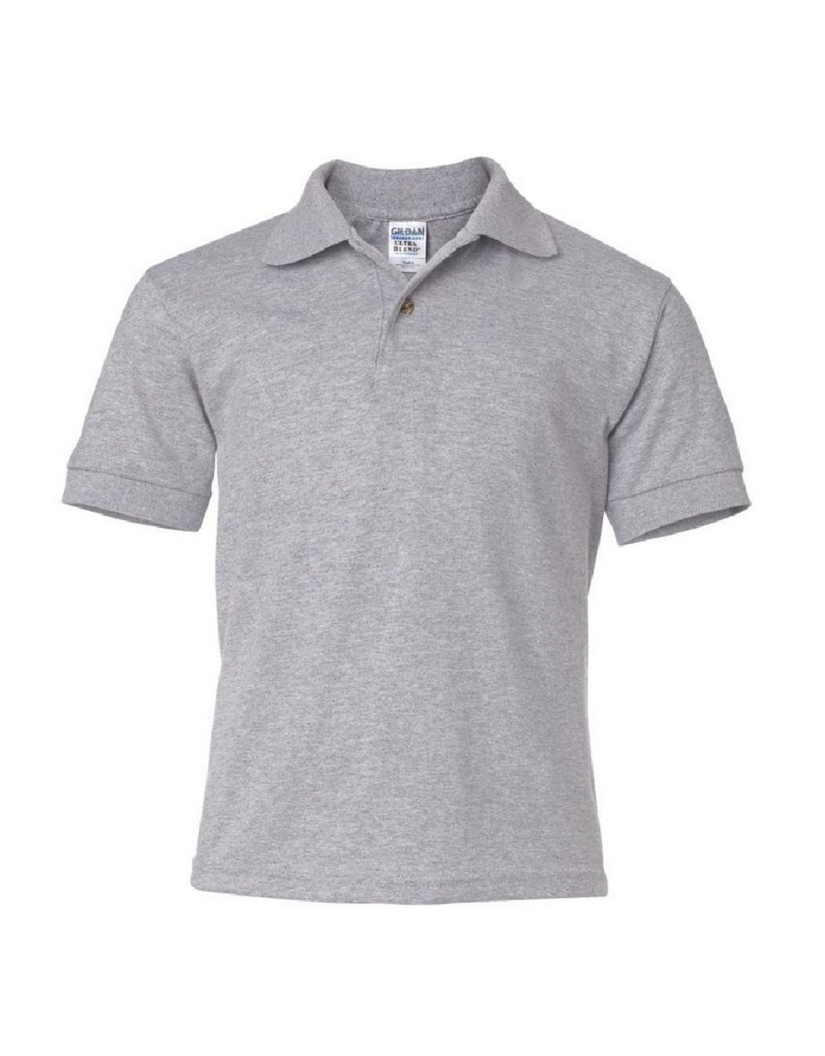 Gildan DryBlend Childrens Unisex Jersey Polo Shirt (Pack Of 2) - Sport Grey