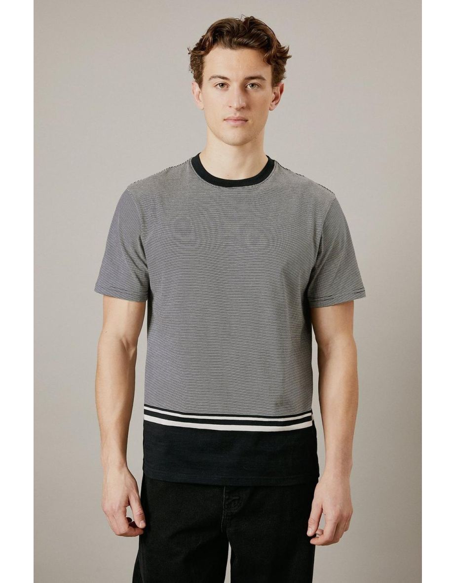 Black Feeder Stripe T-Shirt