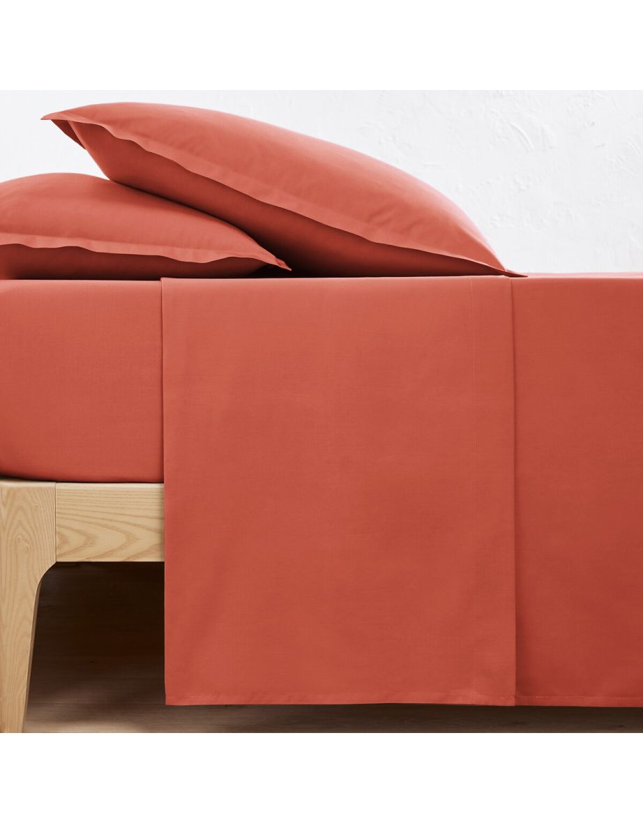 Scenario Plain 100% Cotton 200 Thread Count Percale Flat Sheet